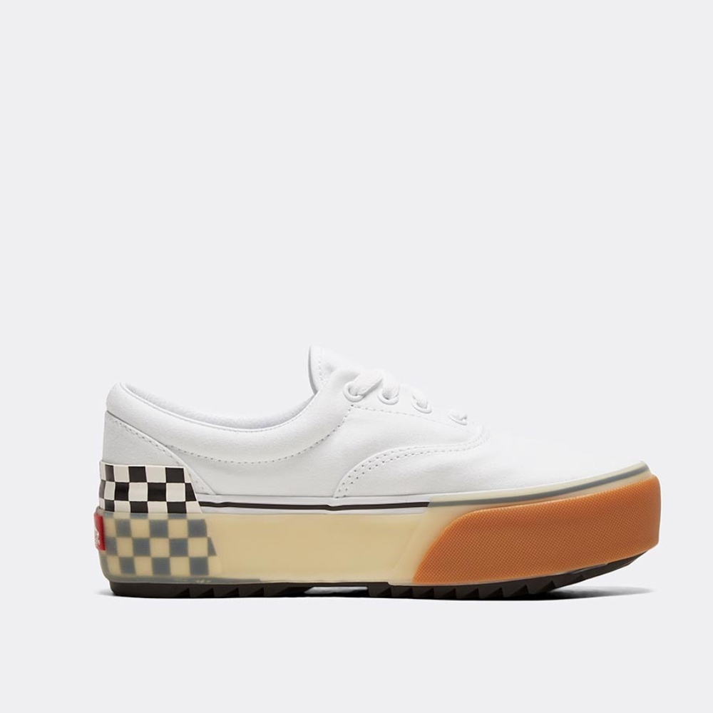 Vans Era Stacked White Checkerboard  8.5 US Womens